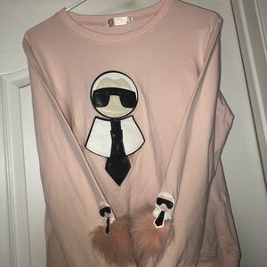 Karl Lagerfeld pink long sleeve